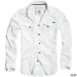 pánske košele Brandit - Men Shirt Slim Weiss - 4005/7