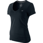 dámske tričká Nike SS Solid Swoosh V Neck Tee 411756-010